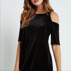 BCBG velvet cold shoulder dress